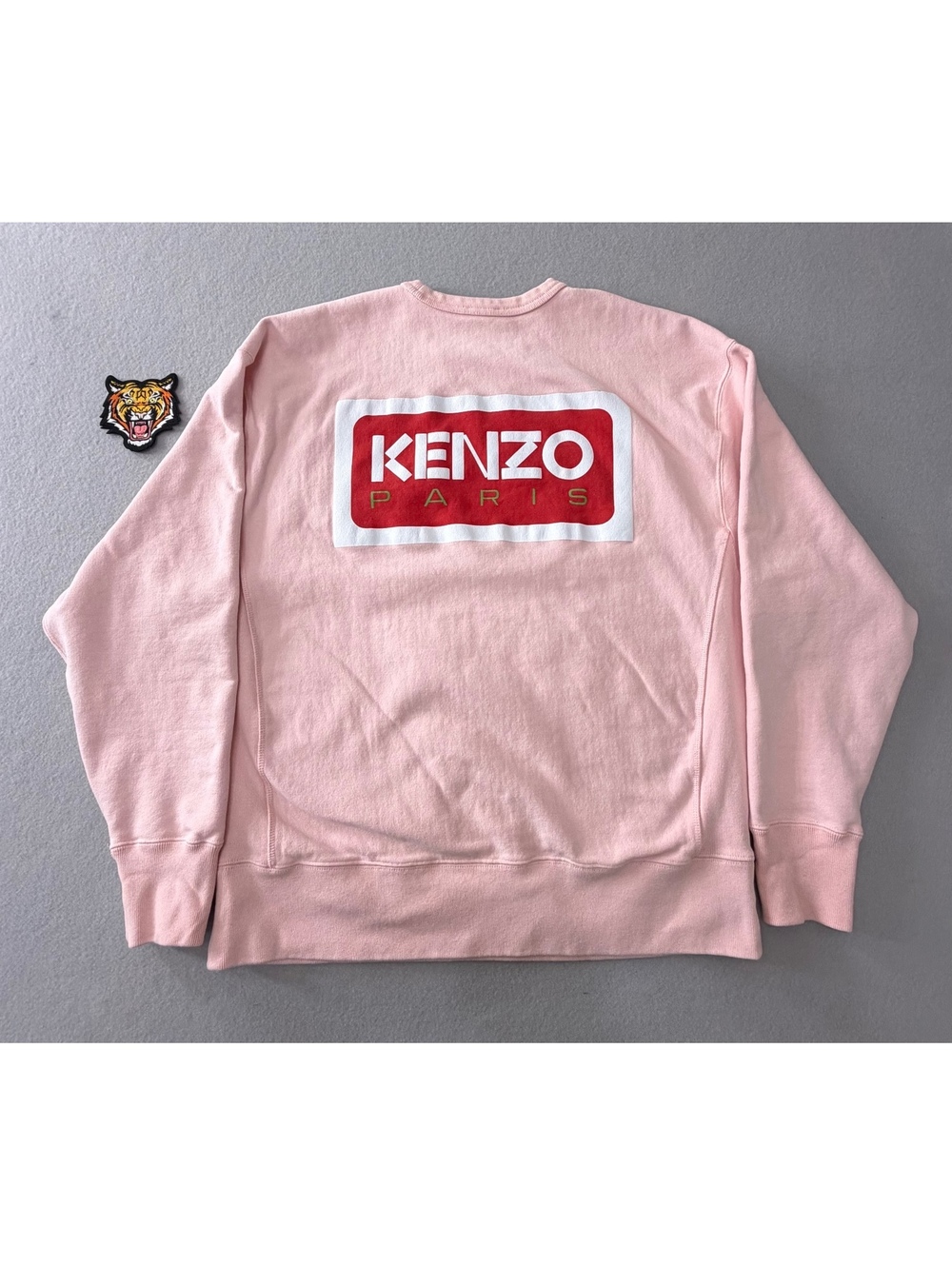 260/2091 KENZO Paris Pink Crewneck Sweatshirt Size S Logo Back Designer